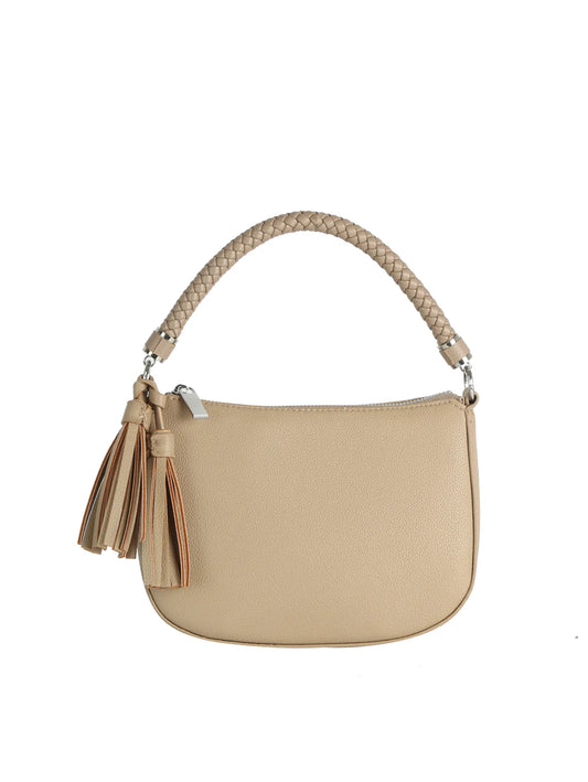 Braided Handle Tassel  Hobo Handbag