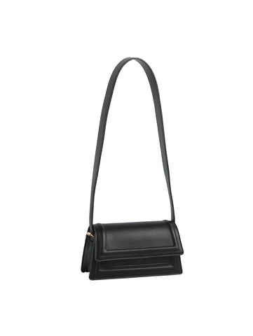 Structured Layer Flap Shoulder Bag
