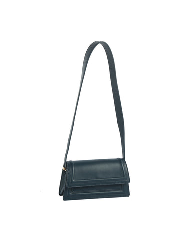 Structured Layer Flap Shoulder Bag