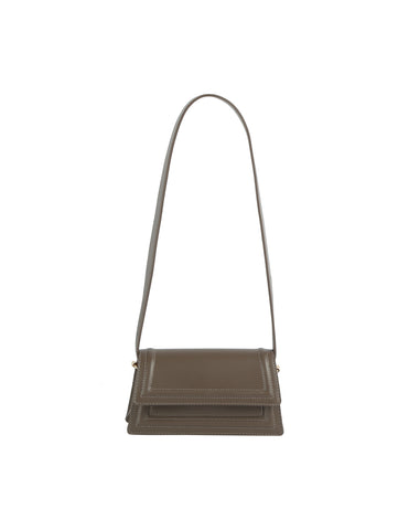 Structured Layer Flap Shoulder Bag