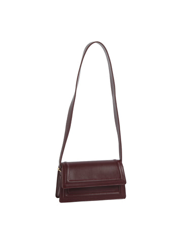 Structured Layer Flap Shoulder Bag