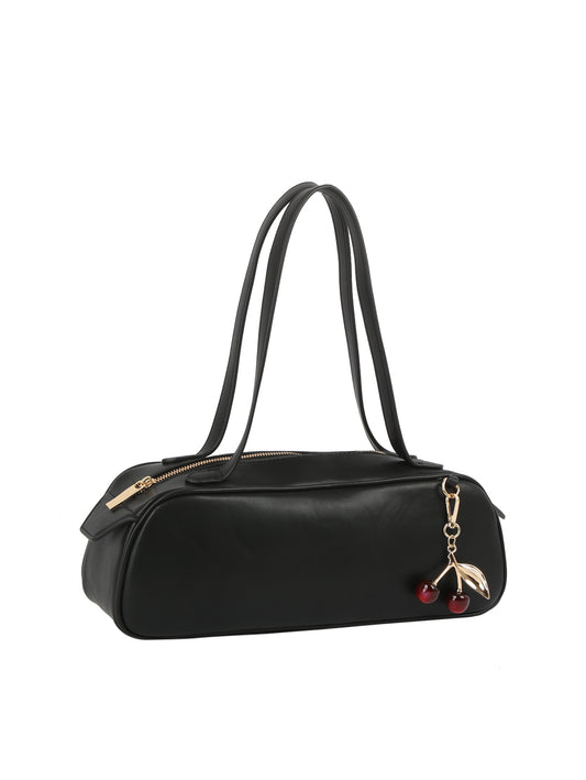 Cherry Charm Barrel Shoulder Bag
