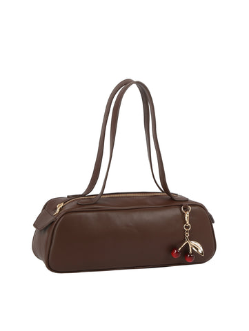 Cherry Charm Barrel Shoulder Bag