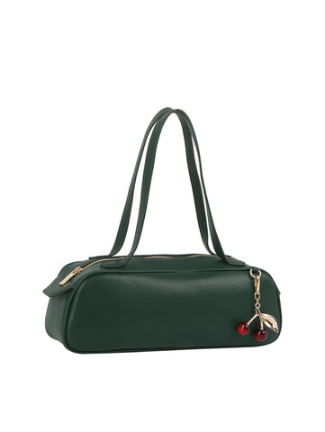 Cherry Charm Barrel Shoulder Bag