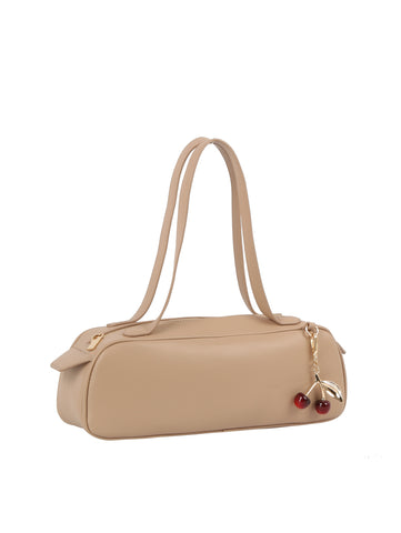 Cherry Charm Barrel Shoulder Bag