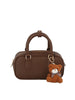 Compact Boxy Tote with Cute Teddy Charm