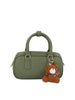 Compact Boxy Tote with Cute Teddy Charm