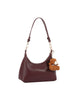 Curved Mini Shoulder Bag with Teddy Charm