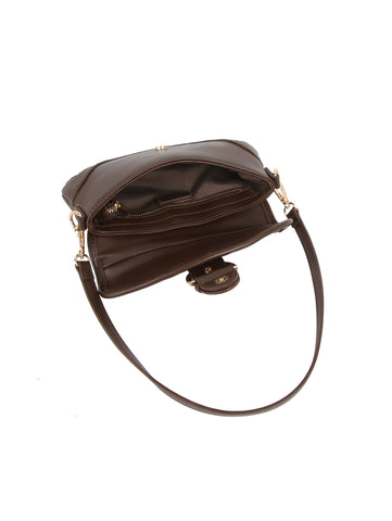 Classic Buckle Baguette Shoulder Bag