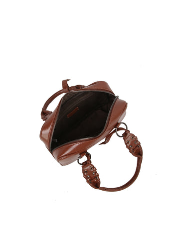 Lace-Handle Mini Boston Bag