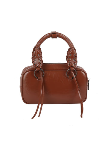 Lace-Handle Mini Boston Bag