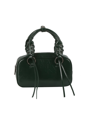 Lace-Handle Mini Boston Bag