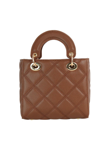 Diamond Pattern Petite Hand Tote