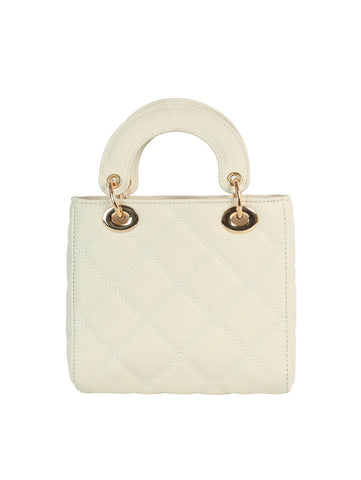 Diamond Pattern Petite Hand Tote