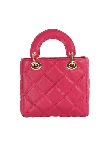 Diamond Pattern Petite Hand Tote