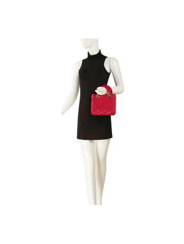 Diamond Pattern Petite Hand Tote