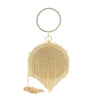 Rhinestone Fringe Wristlet Evening Bag