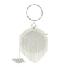 Rhinestone Fringe Wristlet Evening Bag
