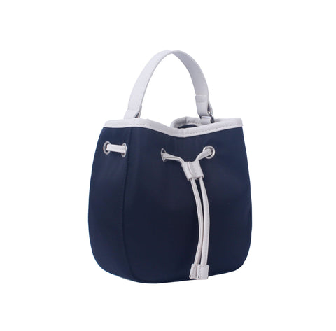 Contrast Trim Drawstring Mini Tote