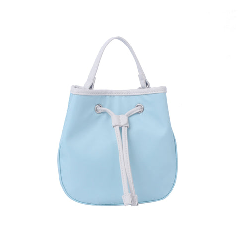 Contrast Trim Drawstring Mini Tote