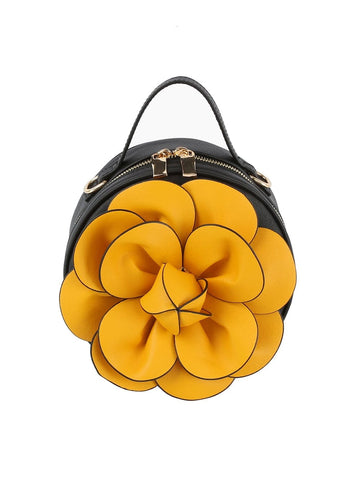 Raised Flower Petite Handbag