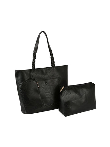 Three Piece Tote Handbag Set