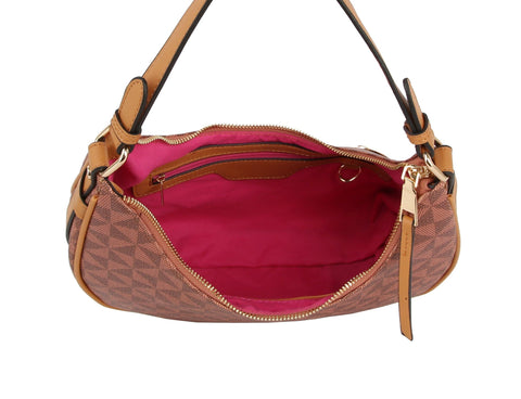 Signature Print Hobo Handbag