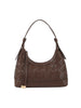 Woven Embossed Detail Shoulder Hobo