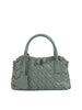 Woven Embossed Satchel Handbag