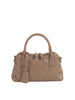 Woven Embossed Satchel Handbag