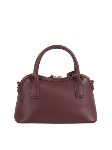 Woven Embossed Satchel Handbag