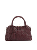 Woven Embossed Satchel Handbag