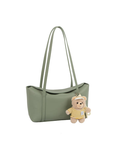 Teddy Charm Soft Faux Leather Tote Bag