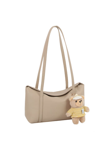Teddy Charm Soft Faux Leather Tote Bag