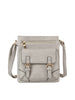 Buckle Accented Front Pocket Crossbody Bag