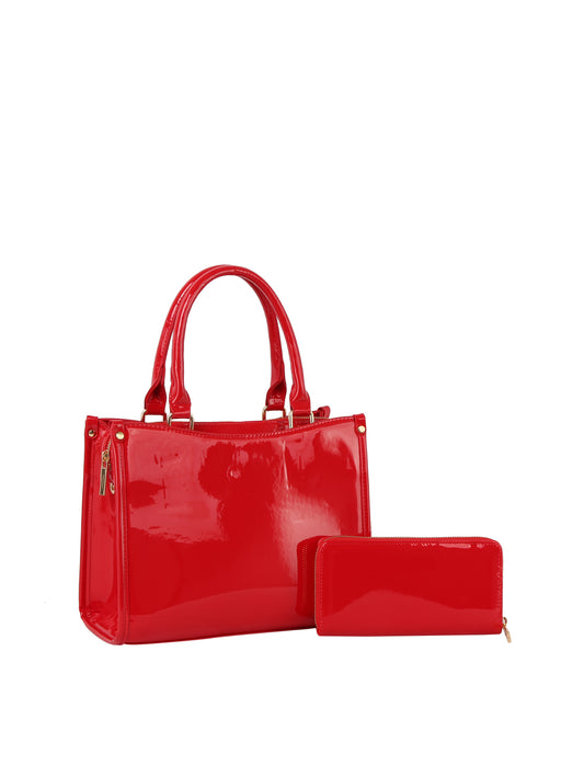 Glossy Charm Handbag Set