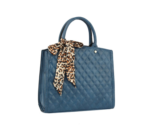 Leopard Scarf Accent Hand Tote