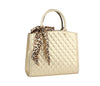 Leopard Scarf Accent Hand Tote