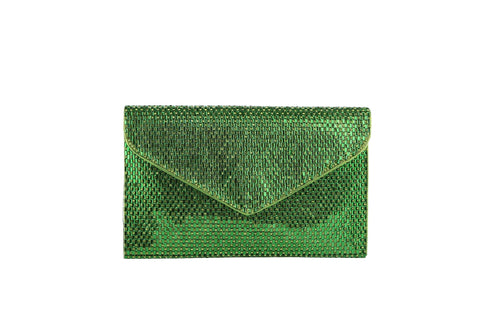 Colored Stone Envelope Style Evening Bag