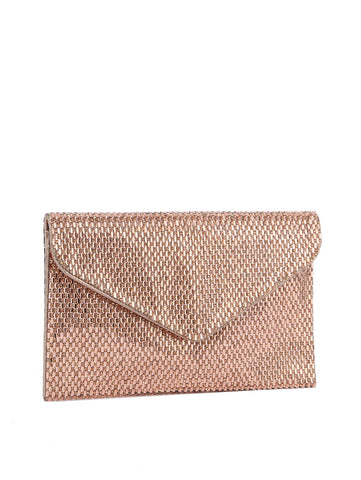 Colored Stone Envelope Style Evening Bag