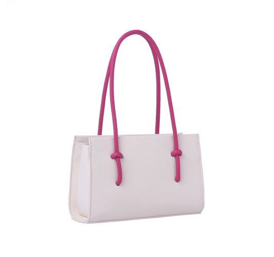 Contrast Handle Fashion Hand Tote