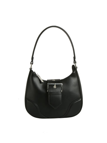 Sleek Buckle Hobo Bag