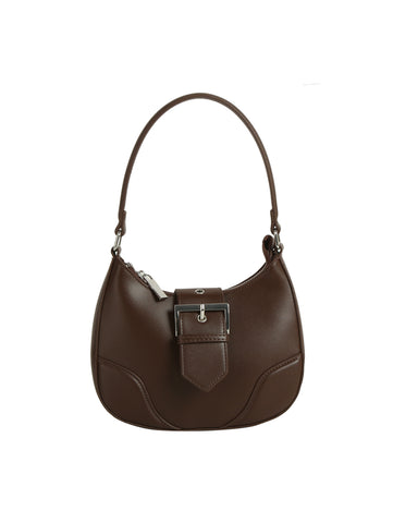 Sleek Buckle Hobo Bag