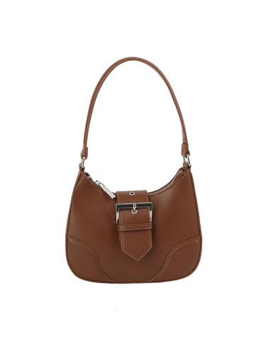 Sleek Buckle Hobo Bag