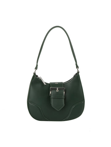 Sleek Buckle Hobo Bag
