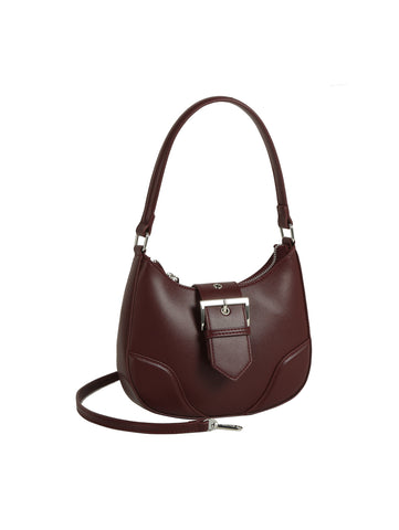 Sleek Buckle Hobo Bag