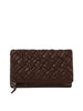 Woven Fold Over Clutch Shoulder Bag