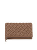 Woven Fold Over Clutch Shoulder Bag