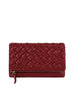 Woven Fold Over Clutch Shoulder Bag