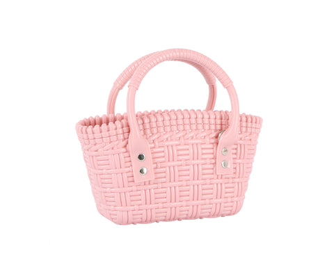 Woven Embossed Petite Jelly Hand Tote